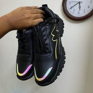 Black sneakers